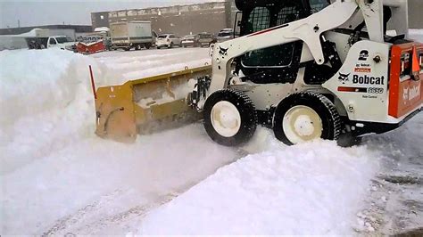 cat skid steer plowing snow|used snow plow for sale.